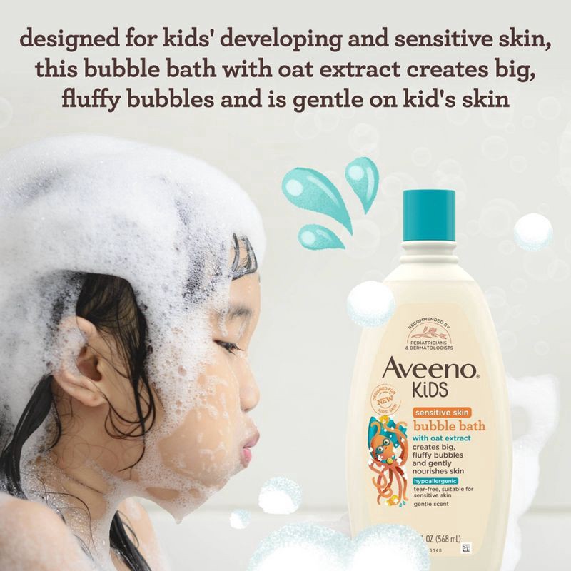 slide 5 of 7, Aveeno Kids Bubble Bath, 19.2 Fl. Oz, 19.2 fl oz