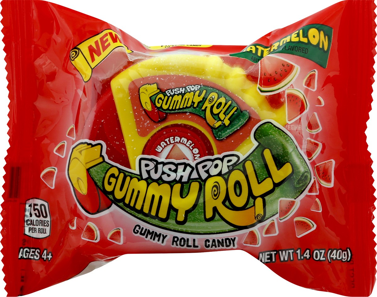 slide 6 of 11, Push Pop Gummy Roll Assorted Flavors Gummy Candy, 1.4 oz