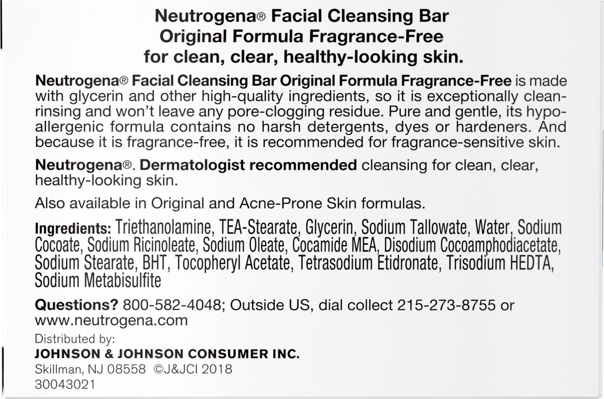 slide 2 of 7, Neutrogena Facial Cleansing Bar Fragrance Free, 3.5 oz