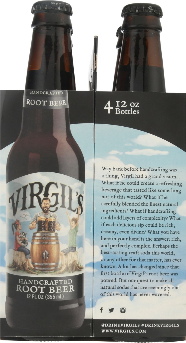 slide 6 of 12, Virgil's Root Beer 4 Bottles - 4 ct, 4 ct