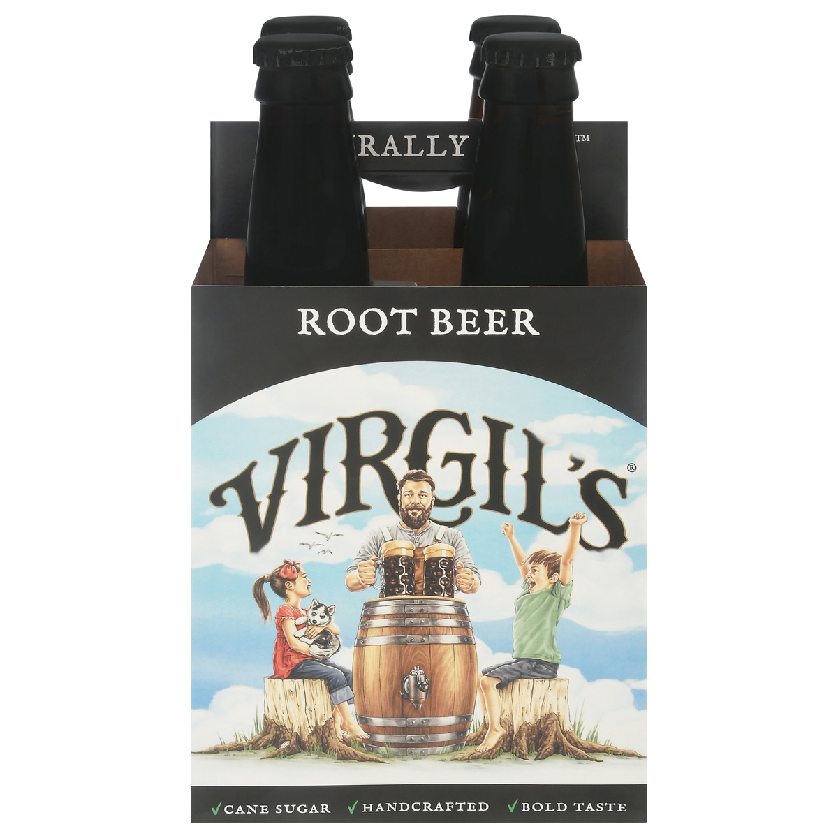 slide 1 of 1, Virgil's Root Beer 4 Bottles 12 oz Bottle 4 ea, 