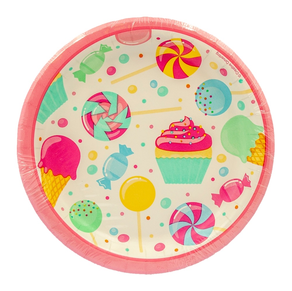 slide 1 of 1, Creative Converting Candy Bouquet Lunch Plates, 8 ct