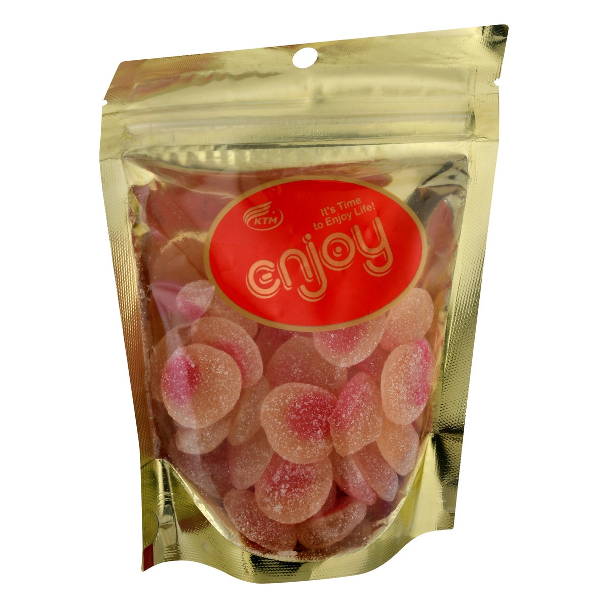 slide 2 of 10, Enjoy Sour Lychee Gummies Gold Bag, 