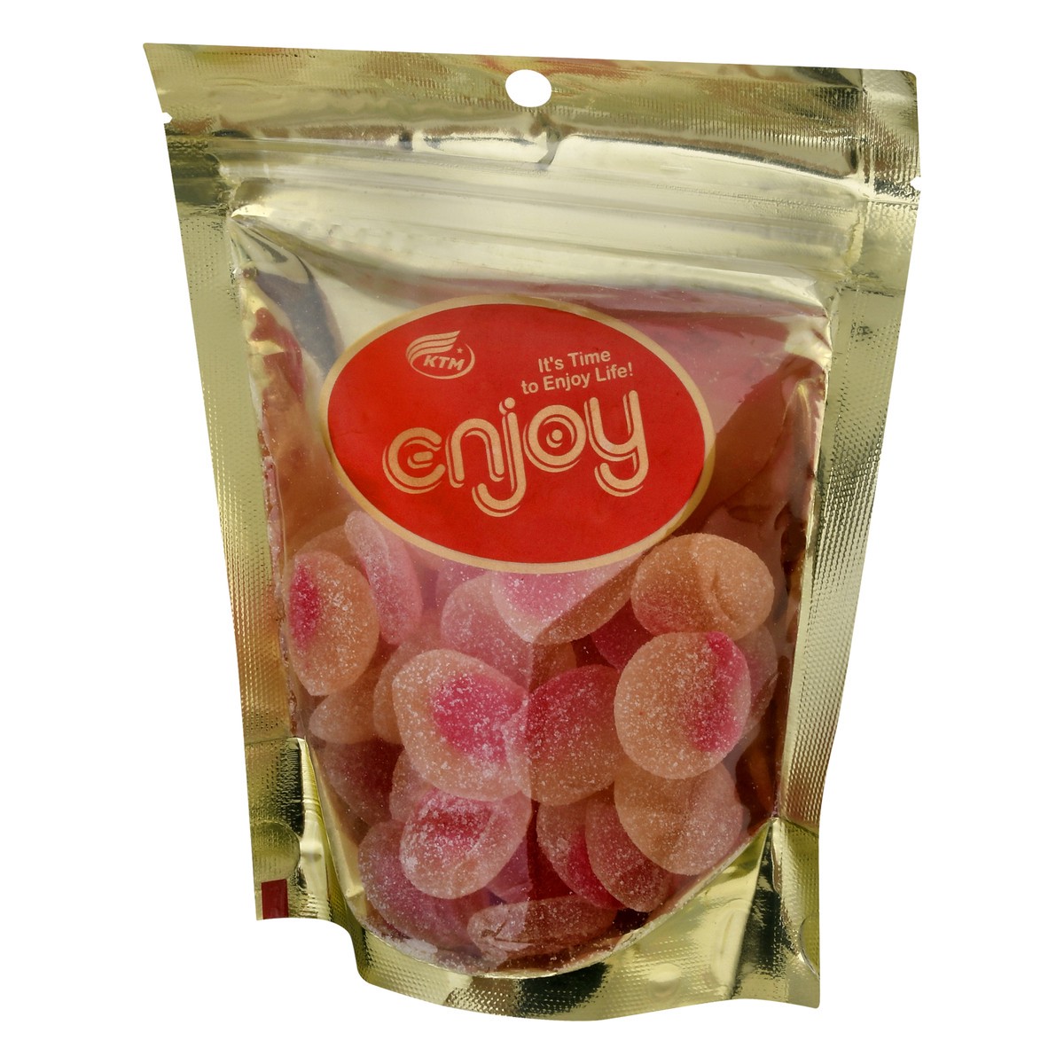 slide 3 of 10, Enjoy Sour Lychee Gummies Gold Bag, 