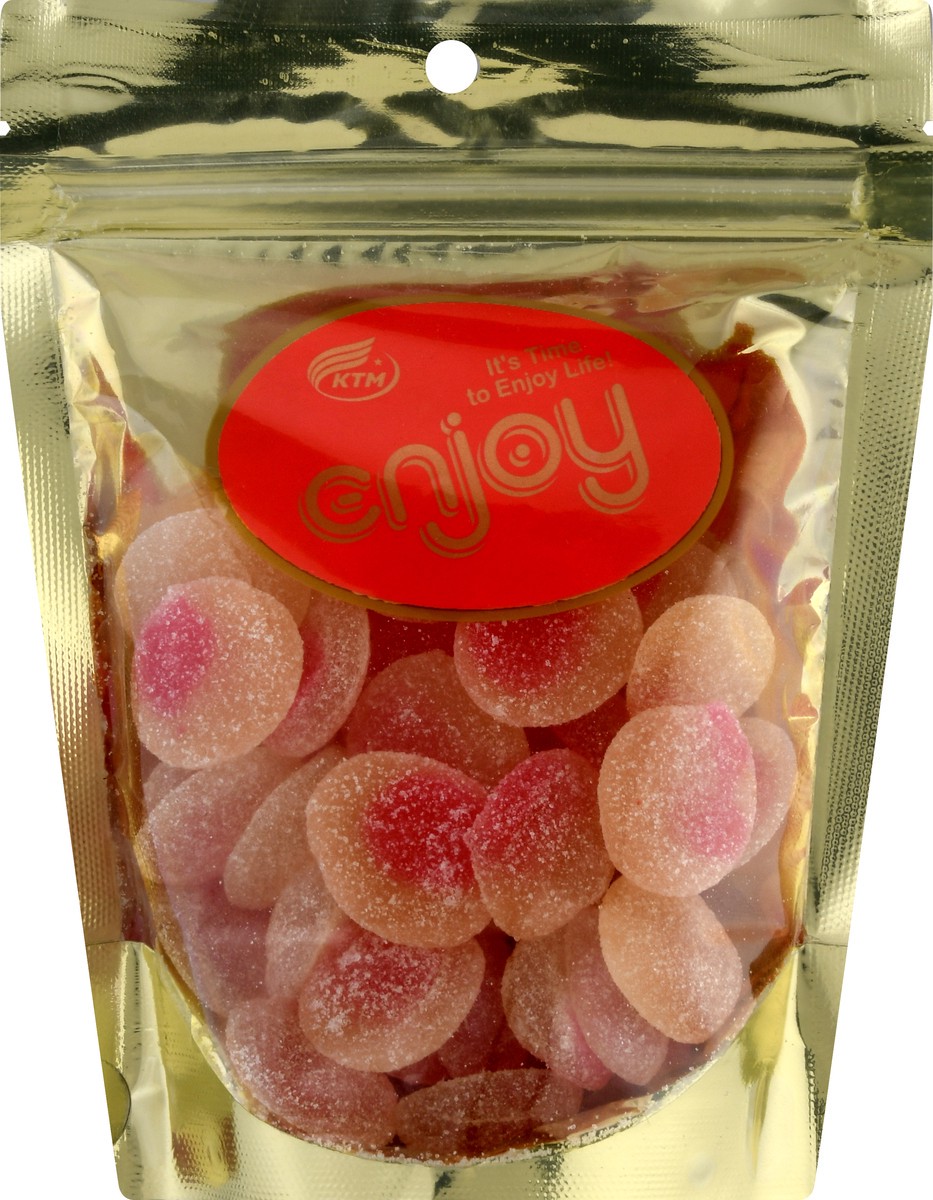 slide 9 of 10, Enjoy Sour Lychee Gummies Gold Bag, 