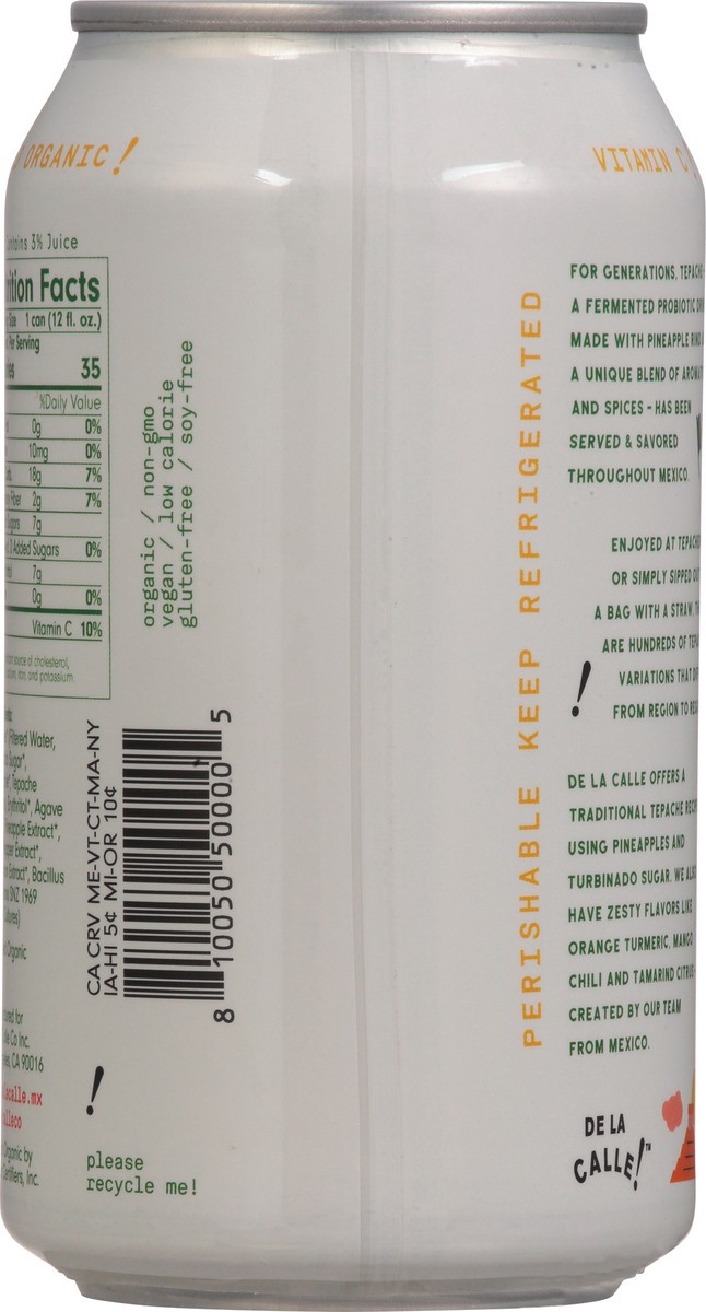 slide 7 of 9, De La Calle! Modern Mexican Pineapple Spice Soda 12 fl oz, 12 fl oz