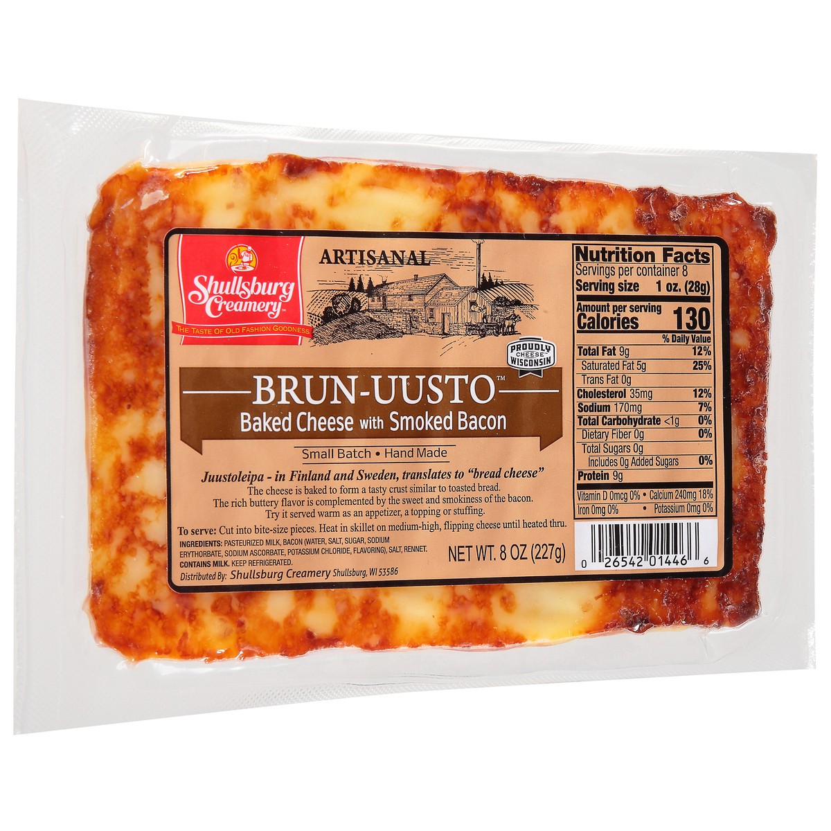 slide 2 of 14, Shullsburg Creamery Baked Cheese, With Smoked Bacon, 8 oz