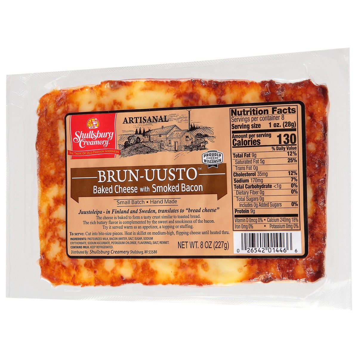 slide 9 of 14, Shullsburg Creamery Baked Cheese, With Smoked Bacon, 8 oz