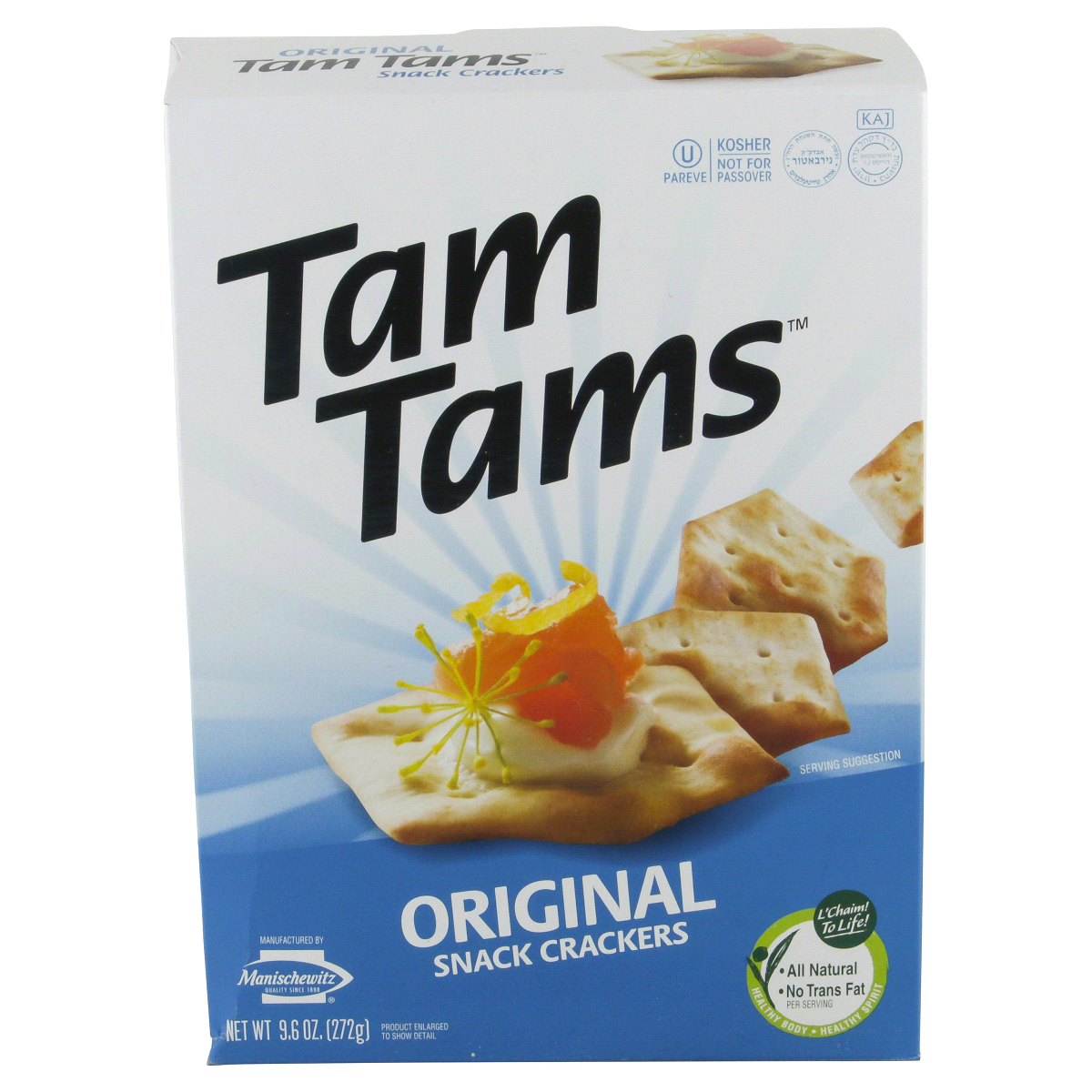 slide 1 of 6, Manischewitz Tam Tams Original Snack Crackers 9.6 oz, 9.6 oz