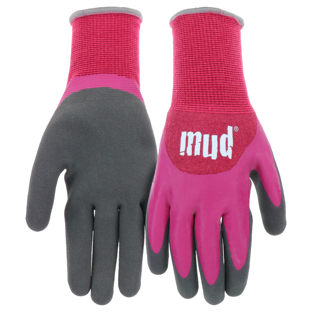 slide 1 of 1, Mud Women's Bamboo Double Dip Pink Garden Gloves, 1 ct