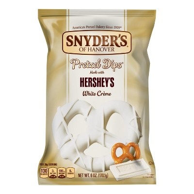 slide 1 of 9, Snyder's of Hanover Pretzel Dips Made with Hershey's White Creme, 6 oz