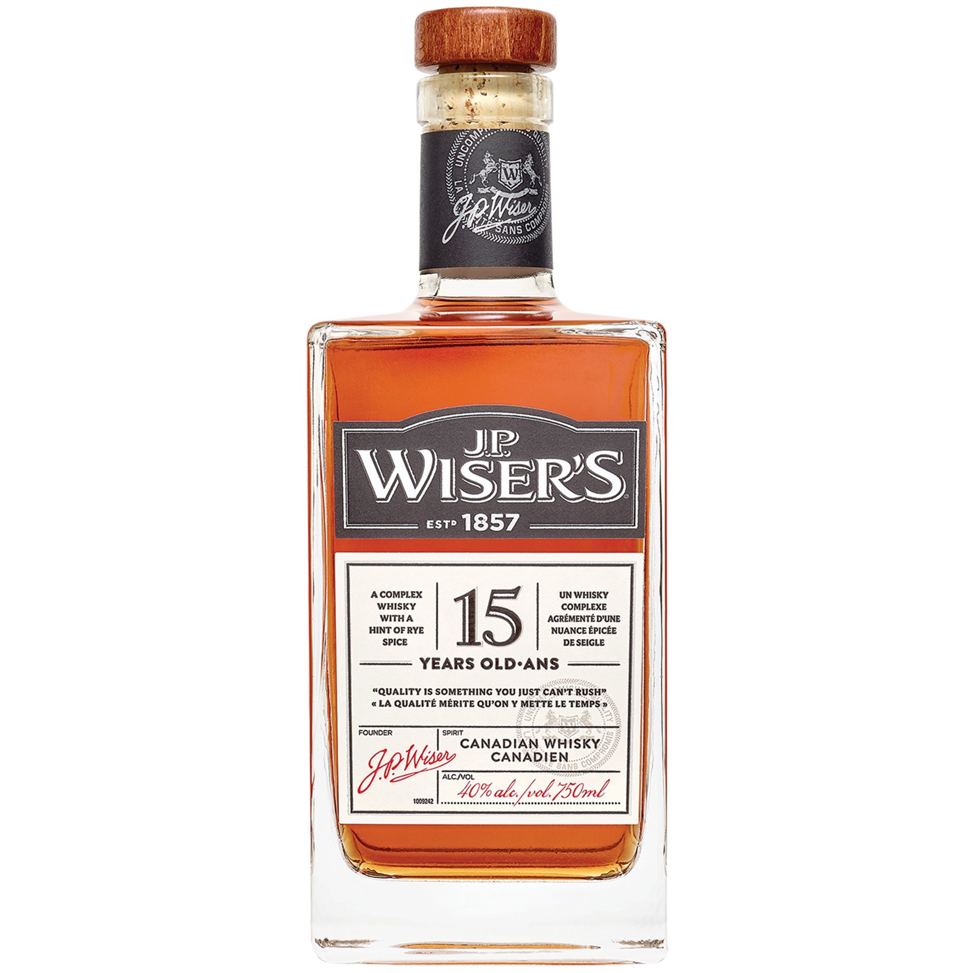 slide 1 of 7, J.P. Wiser's 15 Year Old Canadian Whisky, 750 ml, 40% ABV, 750 ml