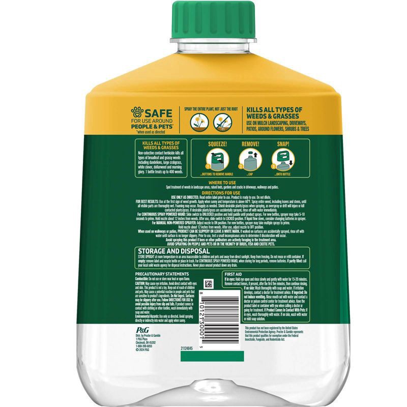 slide 12 of 13, Zevo Spruce Weed and Grass Killer Refill Fertilizer 64oz, 64 oz