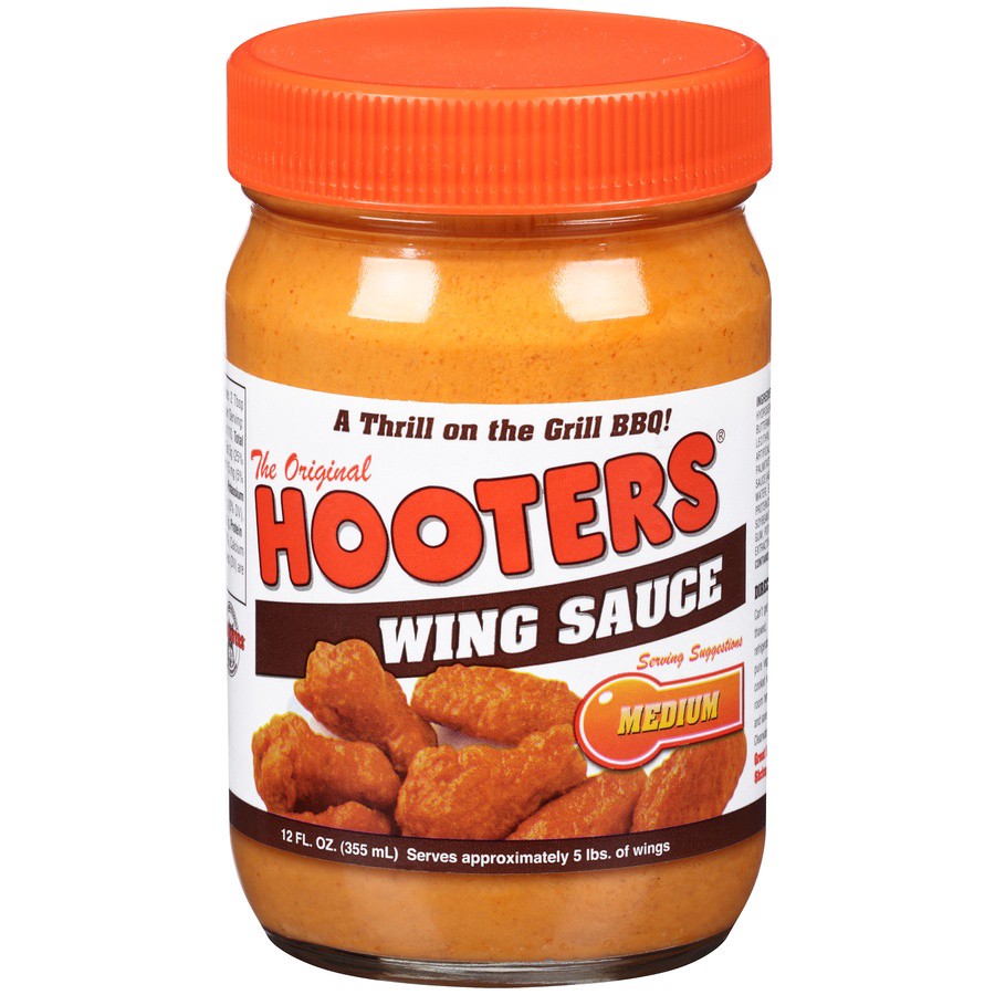 slide 1 of 6, Hooter's Wing Sauce Medium, 12 oz