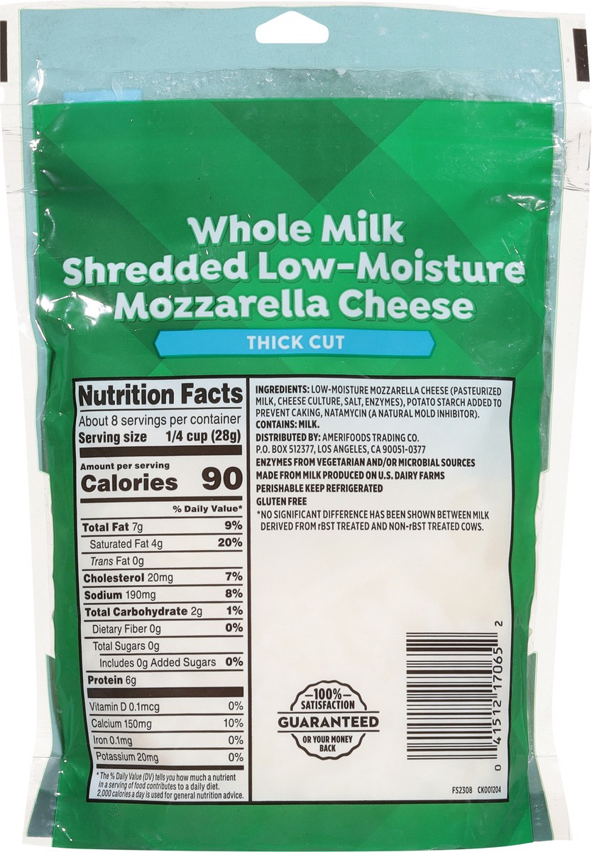 slide 13 of 13, First Street Fs Lmwm Mozzarella Thick Cut Shred, 8 oz