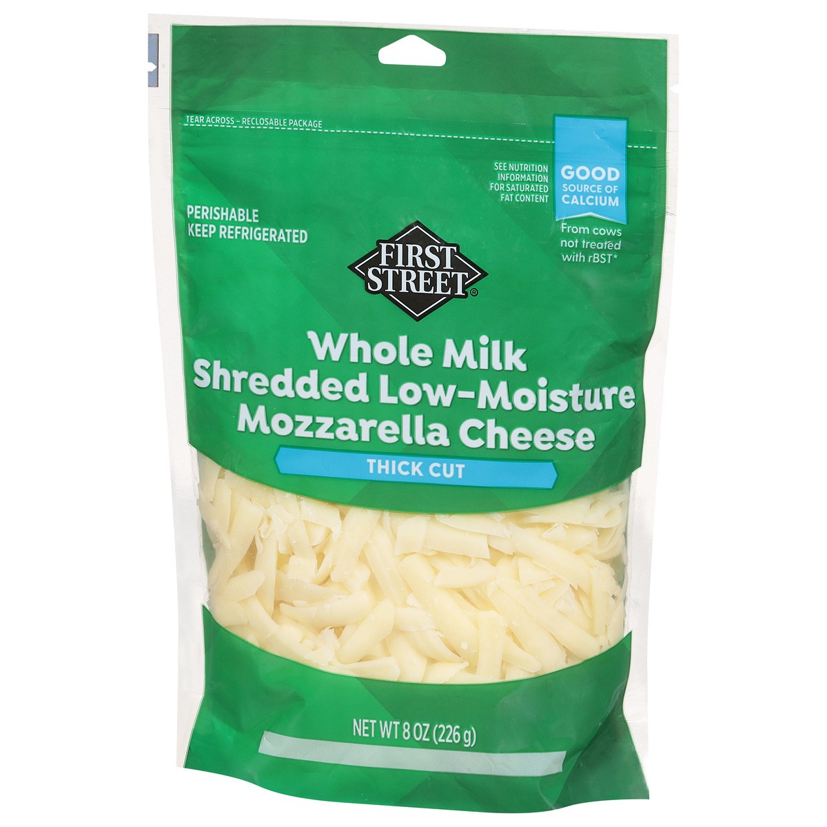 slide 5 of 13, First Street Fs Lmwm Mozzarella Thick Cut Shred, 8 oz