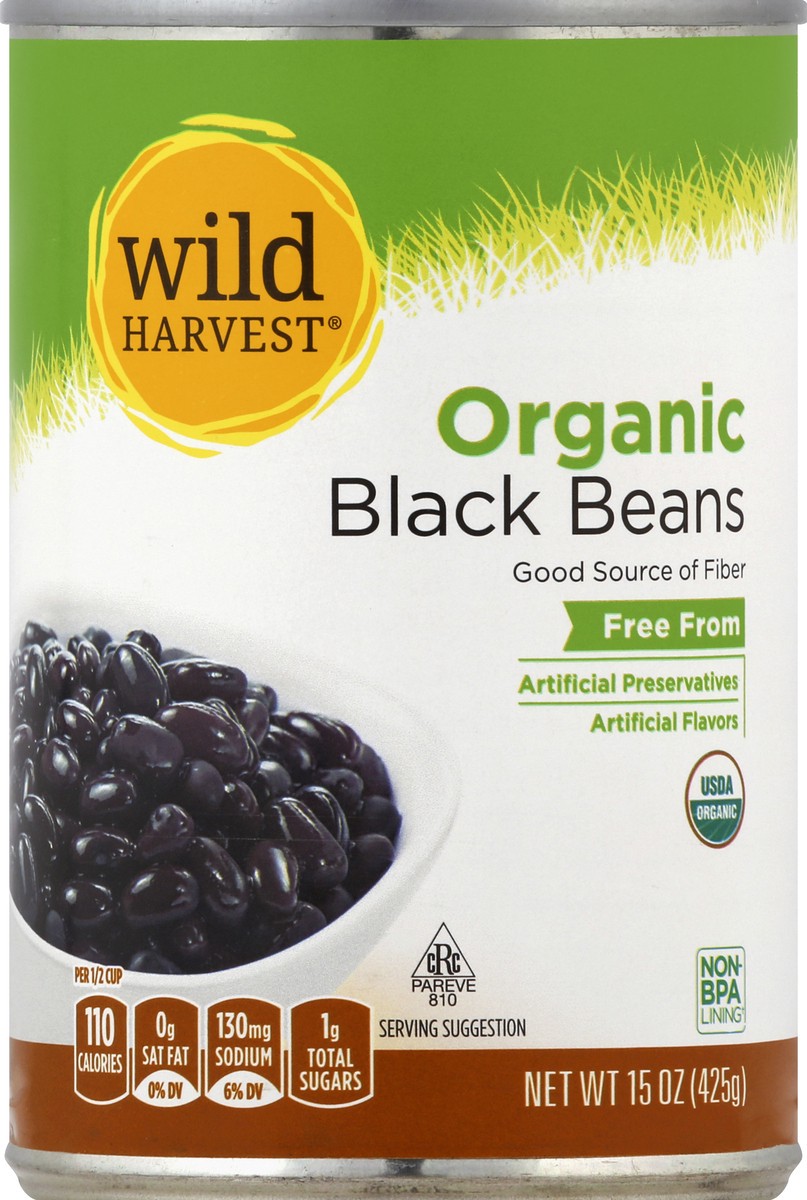 slide 3 of 9, Wild Harvest Organic Black Beans, 15 oz