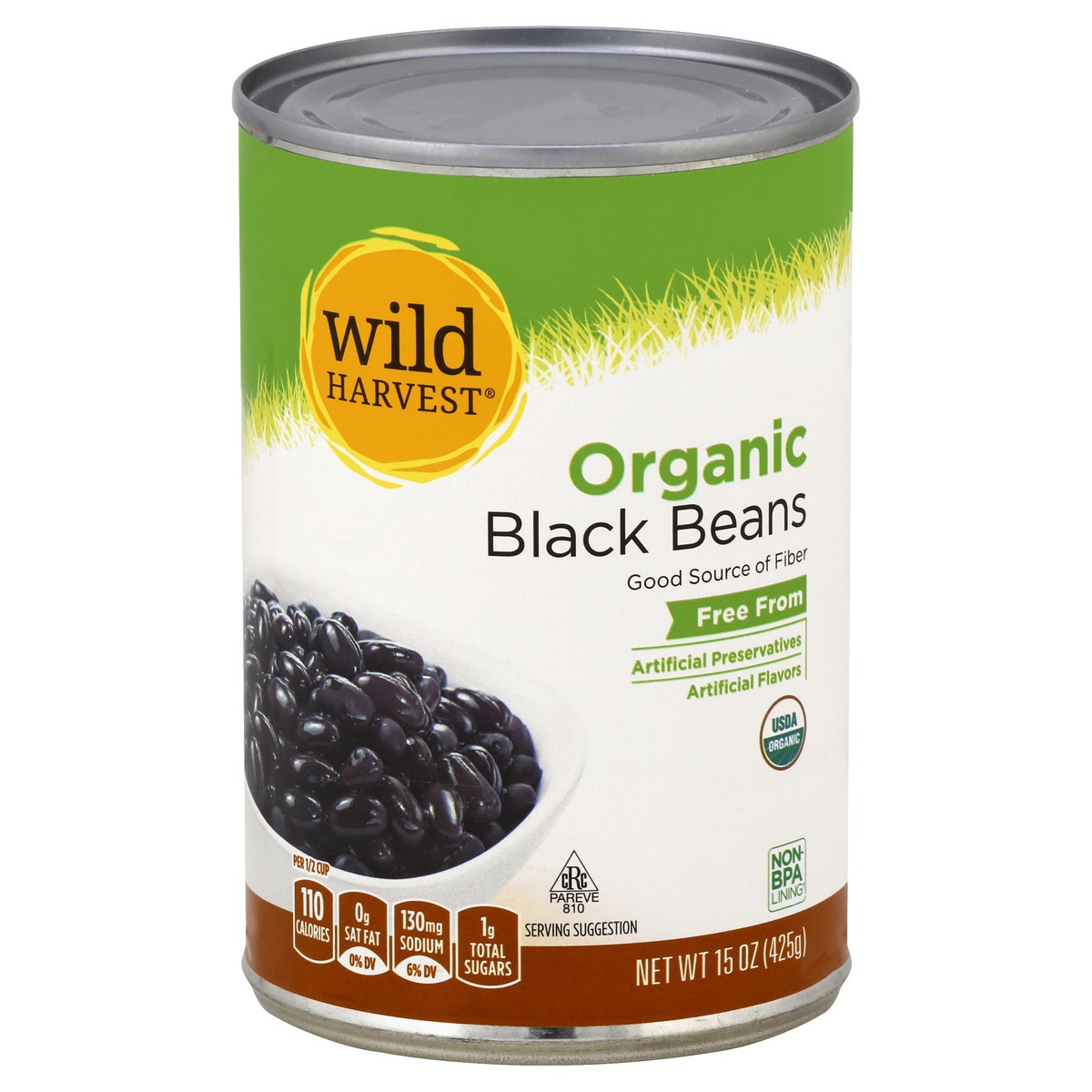 slide 6 of 9, Wild Harvest Organic Black Beans, 15 oz