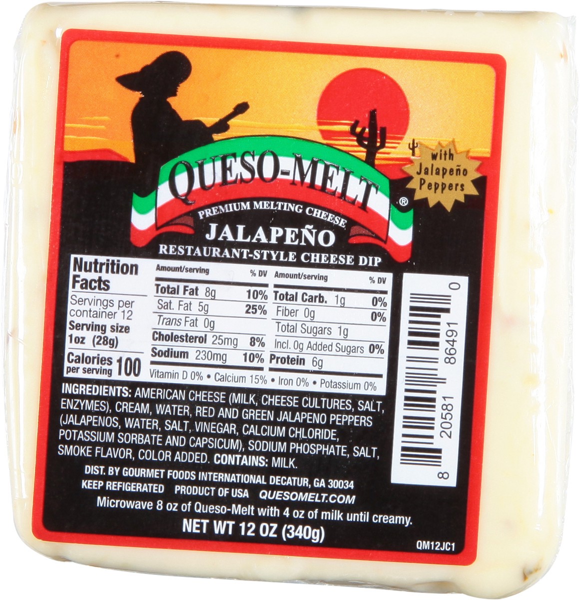 slide 5 of 9, Queso-Melt Queso Melt Jalapeno Cheese Dip, 12 oz