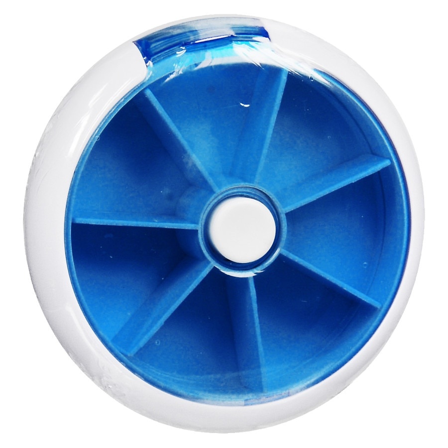 slide 1 of 1, Walgreens Push Button Pill Case - Assorted, 1 ct