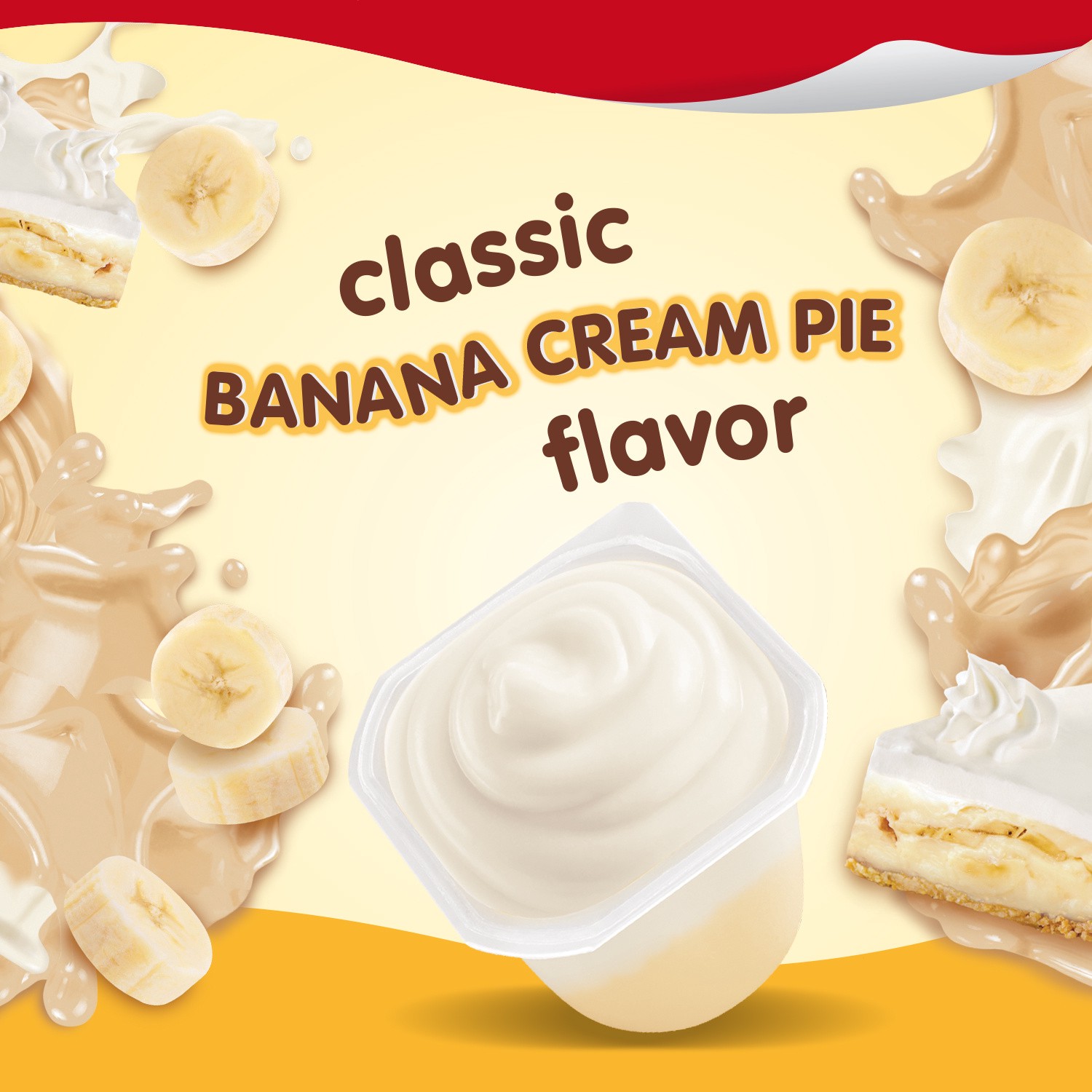slide 2 of 5, Snack Pack Banana Cream Pie Flavored Pudding, 3.25 oz Pudding Cups, 4 Count, 4 ct