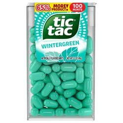 Tic Tac, Wintergreen Mint Singles, 1.7 Oz, 100 Ct