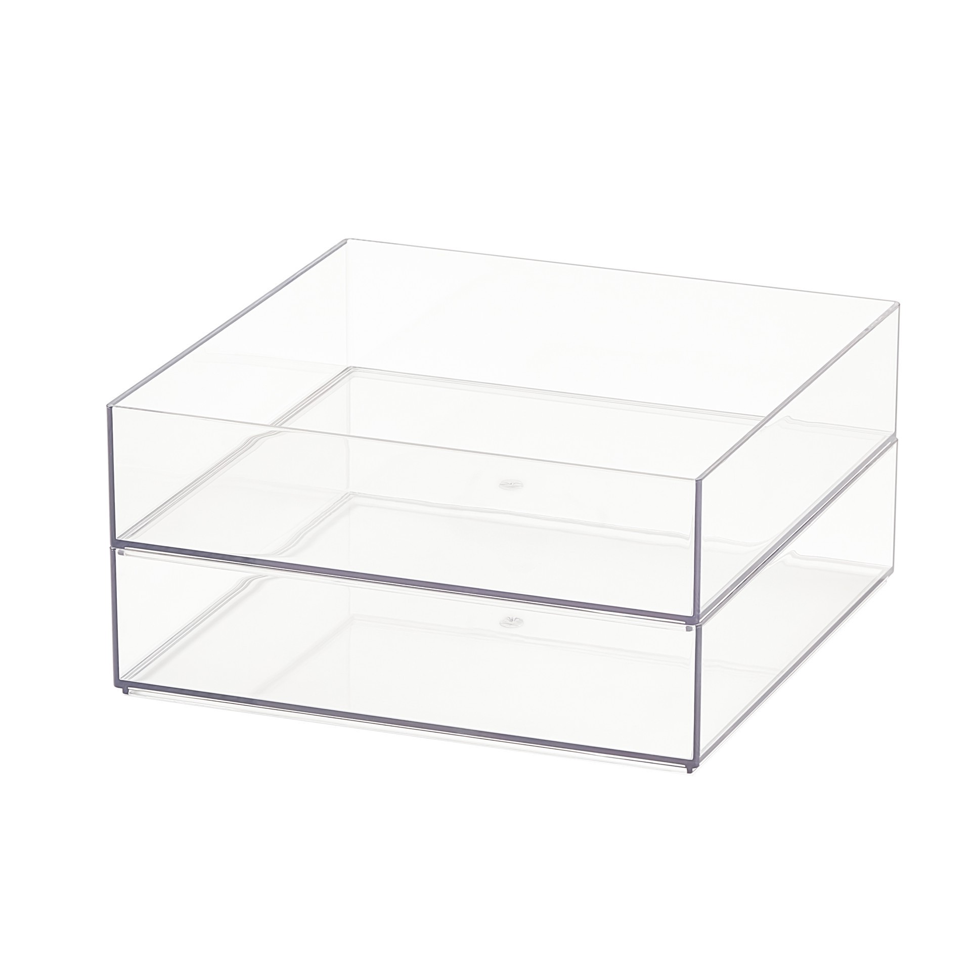 slide 7 of 7, 8" X 8" Clear Stacking Storage Tray By Simply Tidy, 8 in x 8 in