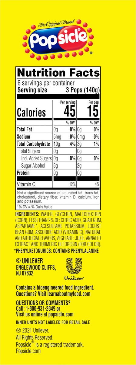 slide 2 of 9, Popsicle Ice Pops Tropicals, 29.7 oz, 18 Count, 18 ct; 29.7 oz