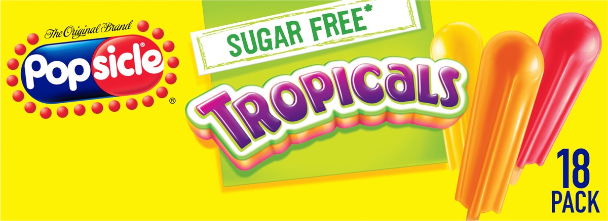 slide 5 of 9, Popsicle Ice Pops Tropicals, 29.7 oz, 18 Count, 18 ct; 29.7 oz