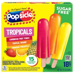 Popsicle Ice Pops Tropicals 29.7 Oz