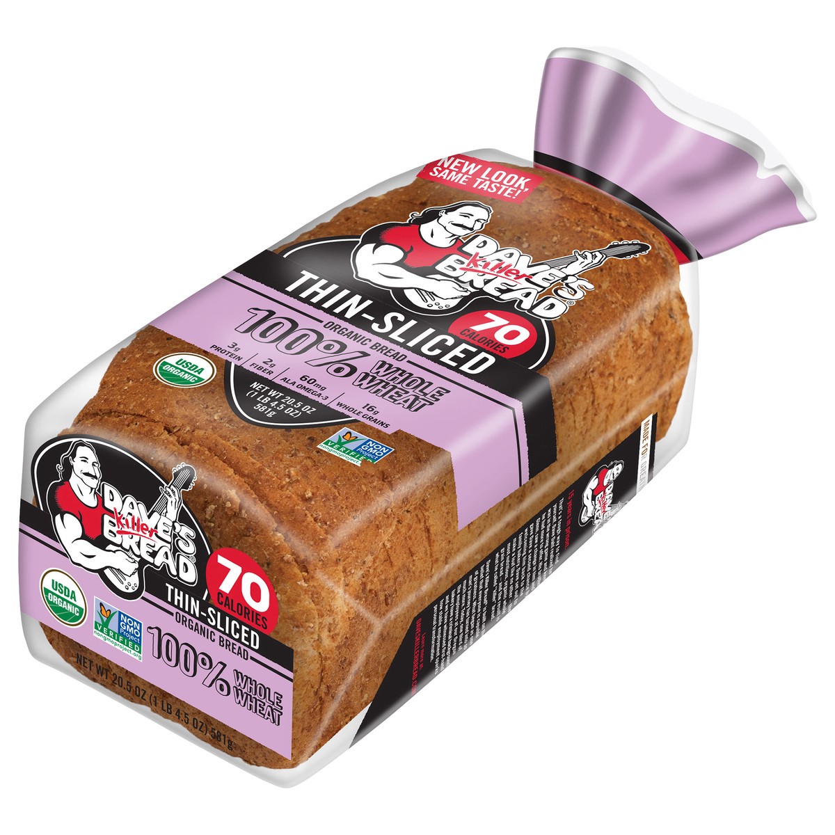 slide 13 of 13, Dave's Killer Bread Organic 100% Whole Wheat Thin-Sliced Bread 20.5 oz, 20.5 oz
