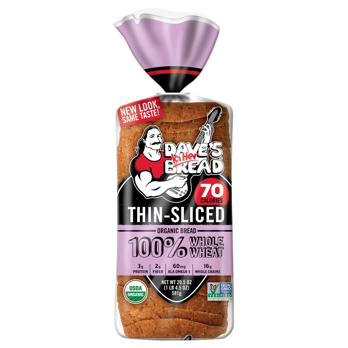 slide 10 of 13, Dave's Killer Bread Organic 100% Whole Wheat Thin-Sliced Bread 20.5 oz, 20.5 oz