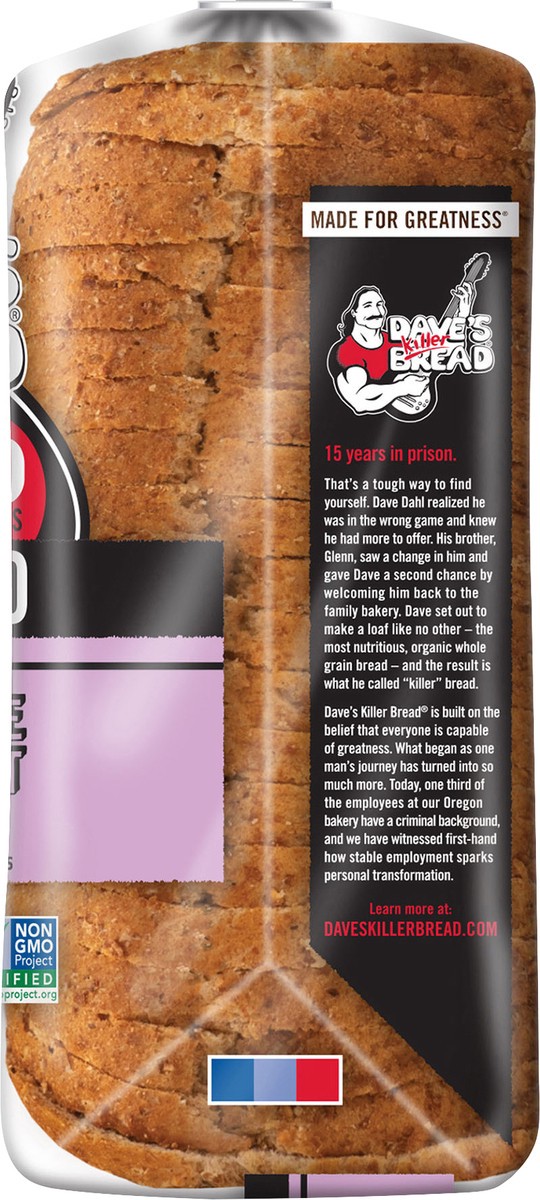 slide 8 of 13, Dave's Killer Bread Organic 100% Whole Wheat Thin-Sliced Bread 20.5 oz, 20.5 oz