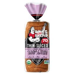 Dave''s Killer Bread 100% Whole Wheat Thin-Sliced, Organic Whole Wheat Bread, 20.5 oz Loaf