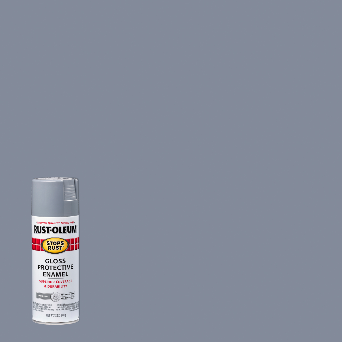 slide 1 of 1, Rustoleum Rust-Oleum Gloss Protective Enamel Spray - Smoke Gray, 12 oz