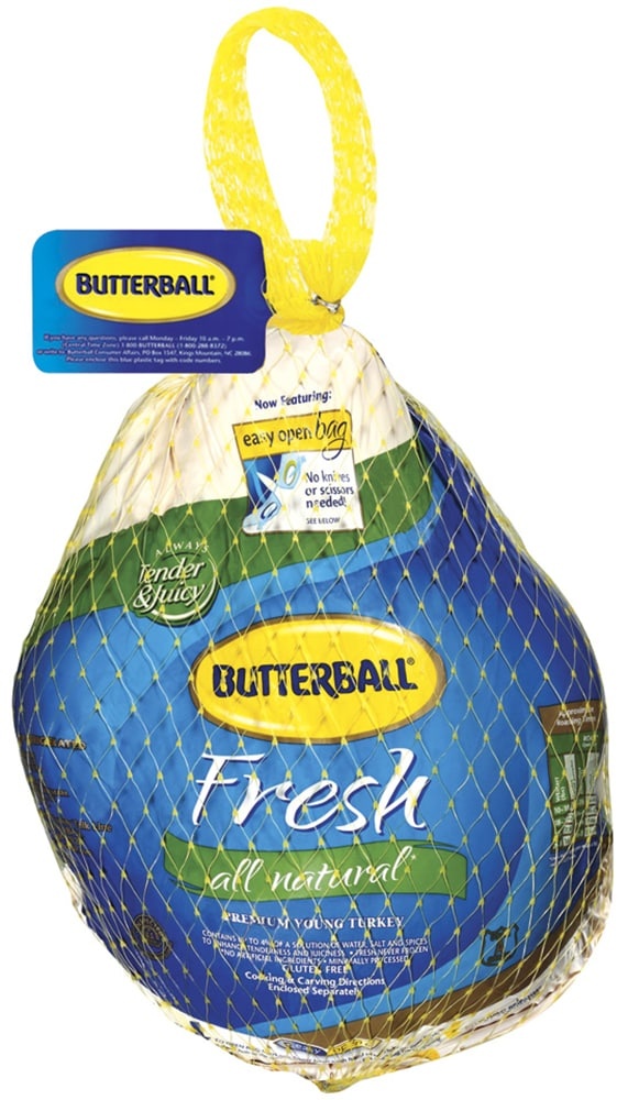 slide 1 of 1, Butterball Whole Fresh Turkey (10-16 Lb), per lb