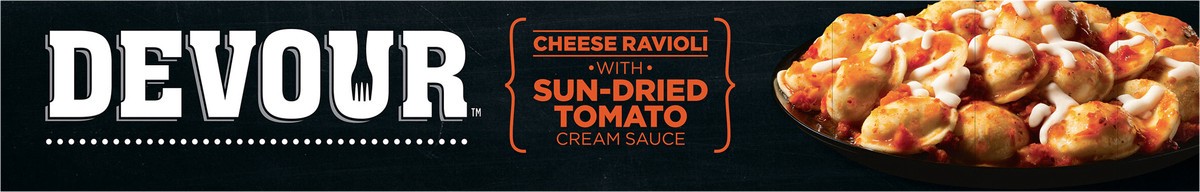 slide 9 of 13, DEVOUR Cheese Ravioli with Sun-dried Tomato Cream Sauce 12 oz Box, 12 oz