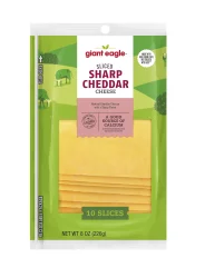 Giant Eagle Sliced Sharp Cheddar Cheese