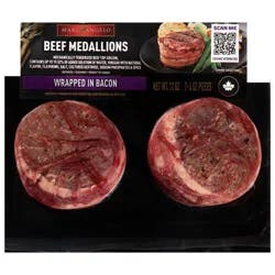 Marcangelo Wrapped in Bacon Beef Medallions - 2 x 6 oz