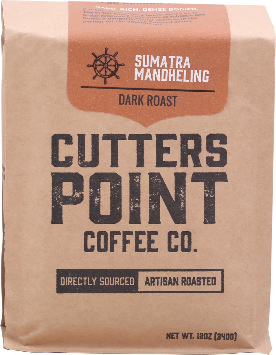 slide 7 of 9, Cutters Point Coffee Co. Sumatra Mandheling Ground Coffee, 12 oz