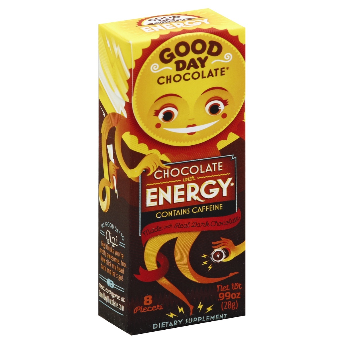 slide 1 of 1, Good Day Chocolate Energy Supplement - 8 ct, 8 ct