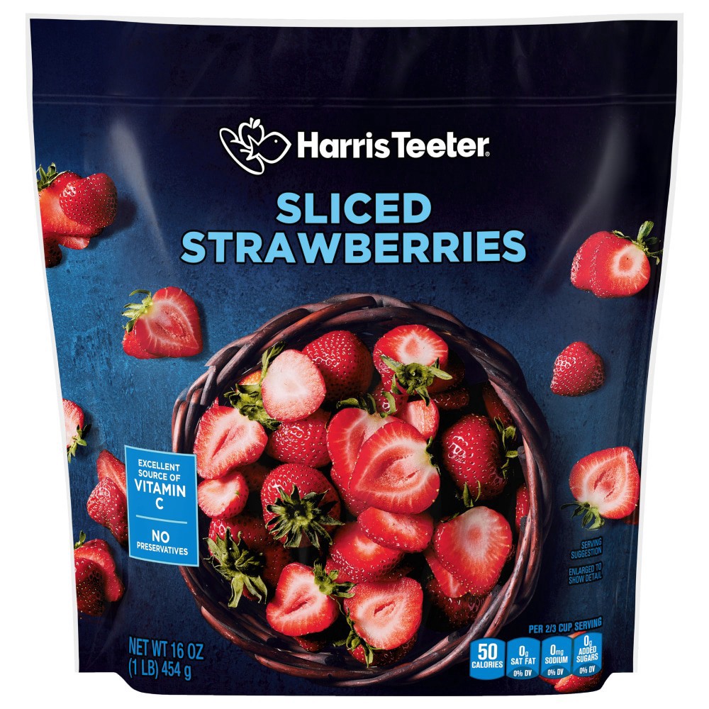 slide 2 of 2, Harris Teeter® Sliced Strawberries, 16 oz