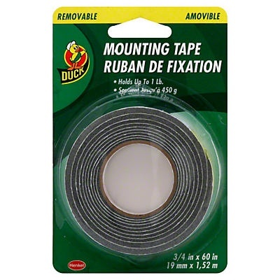 slide 1 of 1, Duck Removable Mounting Tape, 0.75 in x 5 ft