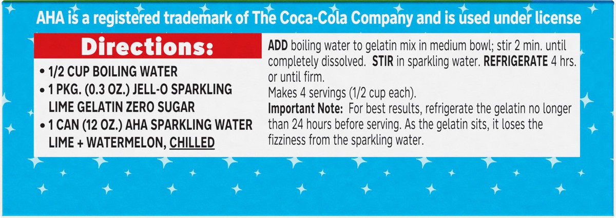 slide 6 of 11, Jell-O Zero Sugar Sparkling Lime Low Calorie Gelatin Dessert, 0.3 oz Box, 0.3 oz
