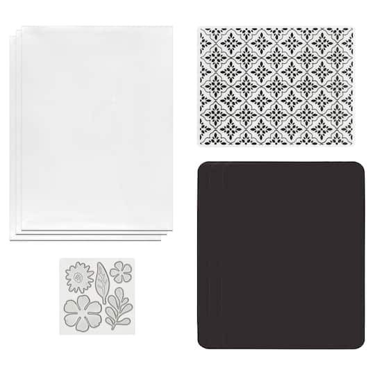 slide 1 of 5, Cutting Dies & Embossing Folder Set By Recollections, 7.1 in x 5.1 in