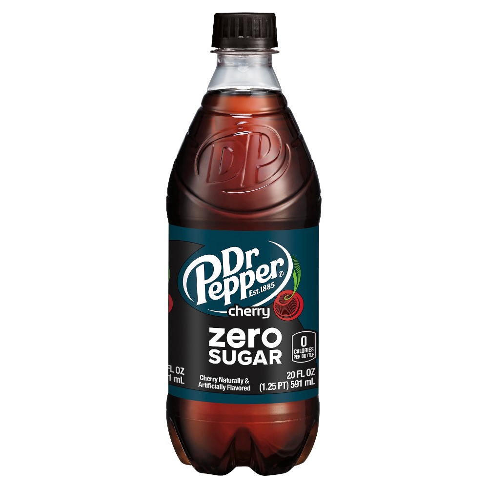 slide 3 of 4, Dr Pepper Cherry Zero Sugar Soda- 20 fl oz, 20 fl oz