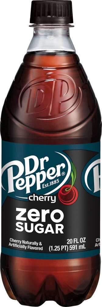 slide 4 of 4, Dr Pepper Cherry Zero Sugar Soda- 20 fl oz, 20 fl oz