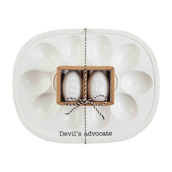 slide 1 of 1, Mud Pie Deviled Egg Tray And Shaker Set, 1 ct