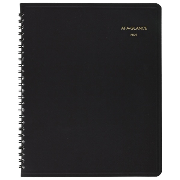 slide 1 of 8, At-A-Glance Large Print Monthly Planner, 7" X 8-3/4", Black, January To December 2022, 70Lp0905, 1 ct