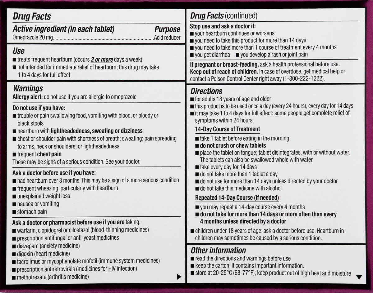 slide 3 of 11, CVS Health Omeprazole Delayed Release Acid Reducer Tablets, Strawberry, 42 Ct, 42 ct; 20 mg